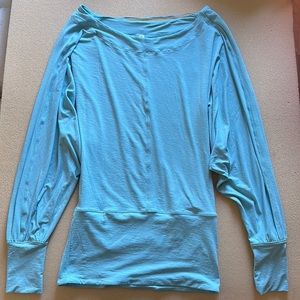 New Free People Movement Boatneck Activewear Long Sleeve Top (Small)
